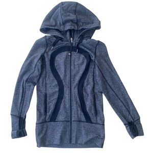 Lululemon Athletica Full Zip Define Hooded Jacket in Black & Gray / Size 4 Small
